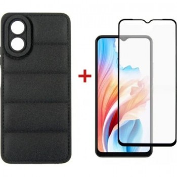 Чохол до мобільного телефона Dengos OPPO A18/A38 Case + Glass (Black) (DG-KM-70)
