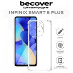 Огляд Чохол до мобільного телефона BeCover Anti-Shock Infinix Smart 8 Plus (X6526) Clear (710608): характеристики, відгуки, ціни.
