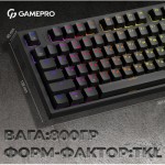 Огляд Клавіатура GamePro MK180B Hot-Swap Red Swich RGB USB UA Black (MK180B): характеристики, відгуки, ціни.