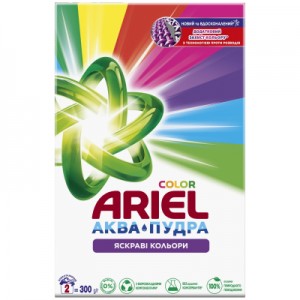 Огляд Пральний порошок Ariel Аква-Пудра Color 300 г (8006540536469): характеристики, відгуки, ціни.