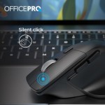 Огляд Мишка OfficePro M395B Silent Click Ergonomic Wireless Black (M395B): характеристики, відгуки, ціни.