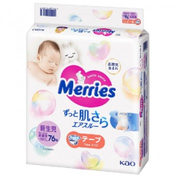 Підгузки Merries Newborn (0-5 кг) 76 шт. (4901301418975)