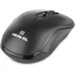Огляд Мишка REAL-EL RM-331W Wireless Black (EL123200044): характеристики, відгуки, ціни.