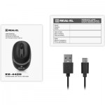 Огляд Мишка REAL-EL RM-440W Wireless/Bluetooth Black (EL123200045): характеристики, відгуки, ціни.